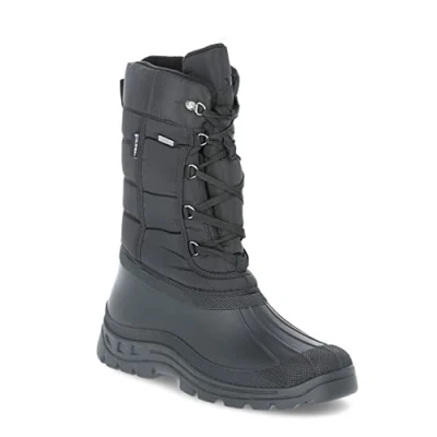 Image of Trespass Men&#039;s Straiton Ii Snow Boots, Black, 10 UK