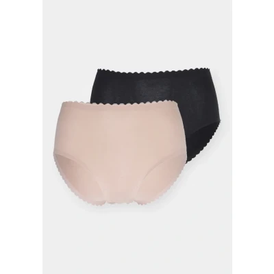 Image of DIM Touch EASY Brief Waist 2 PACK Briefs, Women&#039;s, Size: Large, New skin/noir