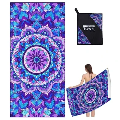Image of Xndryan Beach Towels for Adults, 200X90CM Microfibre Towel Extra Large Sand Free Quick Dry Super Absorbent Swimming Lightweight Travel