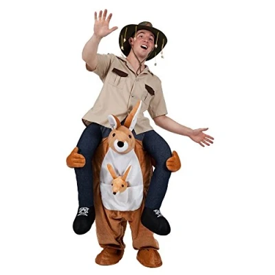 Image of Adults Carry Me Kangaroo Costume Halloween Fancy Dress