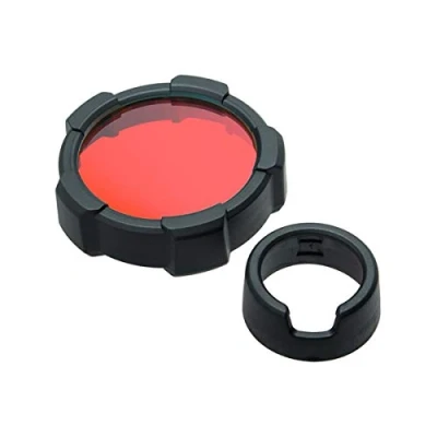 Image of Ledlenser Premium LED Torch Accessories Colour Filter Cap (85.5mm) Compatible With MT18 Model, Reduces Reflections, Maintains Night Vision, Walking, Hiking, Outdoor Activities (Red)