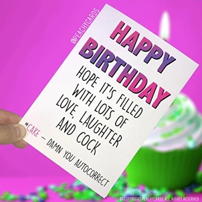 Image of Funny Birthday Cards Happy Card Novelty Joke Greeting Friends Offensive Friend&#039;s PC234