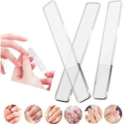 Image of 3 Pcs/Set Nano Glass Nail Files Professional Crystal Buffer, Natural Nails Polished and Shine