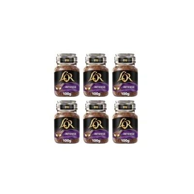 Image of L&#039;OR Intense Instant Coffee 100g (Pack of 6 Jars, Total 600g)