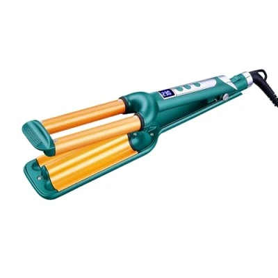 Image of YONAIL 3 Barrel Hair Curler 16mm Curling Tongs, Waver for Short &amp;Long Hair, Triple Iron, LCD Display Deep Wand, Ceramic Crimper Big Wave