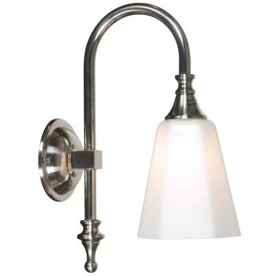 Image of Classic Bathroom Wall Light Satin Nickel IP44