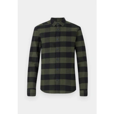 Image of Only &amp; Sons Onsgudmund Checked Shirt Shirt, Men&#039;s, Size: XXL, Forest night