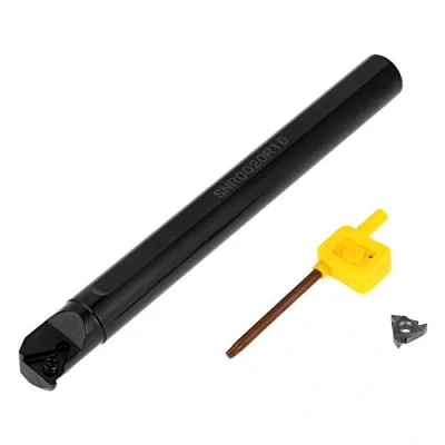 Image of Thread Turning Tool, SNR0020R16 20mm x 200mm Internal Lathe Boring Bar Holder + Insert 16IR AG60 Wrench CNC Tool