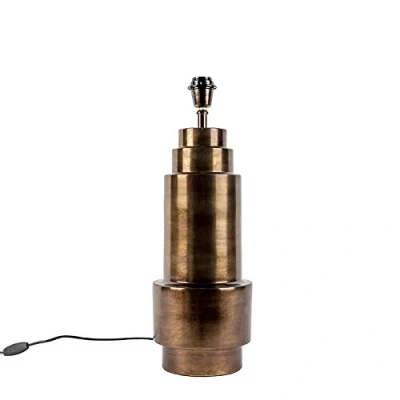 Image of Qazqa Art Deco Table lamp I Light Bronze Without Shade Bruut Suitable for LED E27 1 Steel Bedroom