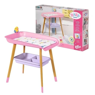 Image of Baby Born Changing Table for Toddlers 3 Years &amp; Up Easy Small Hands With Removable Towel Holder