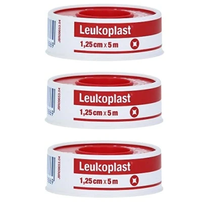 Image of Leukoplast Classic Dressing Fixation Tape High Adhesive Medical to Fix Wound Dressings in Place 3 x 5m 1.25cm Roll