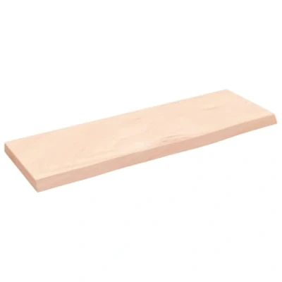 Image of vidaXL Rustic Solid Oak Wood Wall Shelf Bracket Live Edge Floating Shelves for Storage, Untreated Custom Finishing, Multipurpose, 60 cm