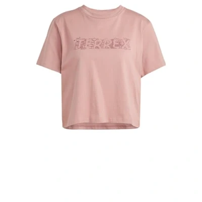 Image of adidas Sportswear Terrex Print Tshirt, Women&#039;s, Size: Medium, Warm clay