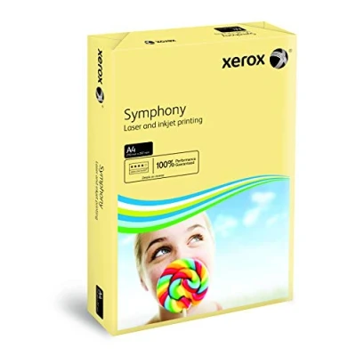Image of Xerox Ref 003R93964 Symphony Coloured Paper Multifunctional Ream Wrapped 80gsm A4 Ivory [500 Sheets] ,White
