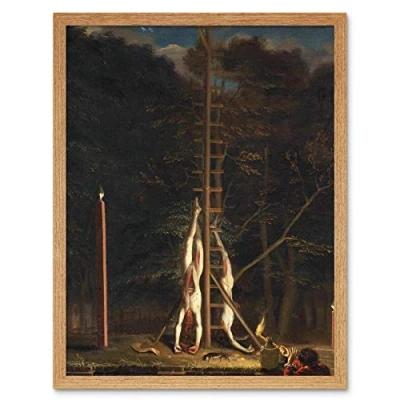 Image of Artery8 De Baen Corpses Of The Witt Brothers Painting Art Print Framed Poster Wall Decor 12x16 inch