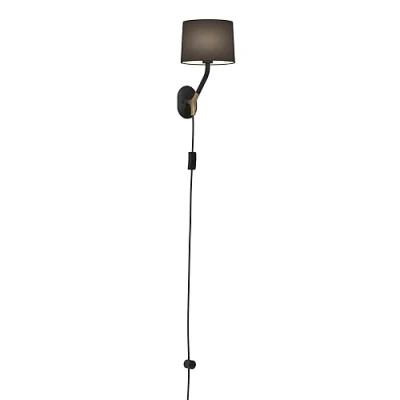 Image of Astro Arbor Plug in Indoor Wall Light (Matt Black), LED E14/SES Lamp, Designed Britain 1479001 3 Years Guarantee