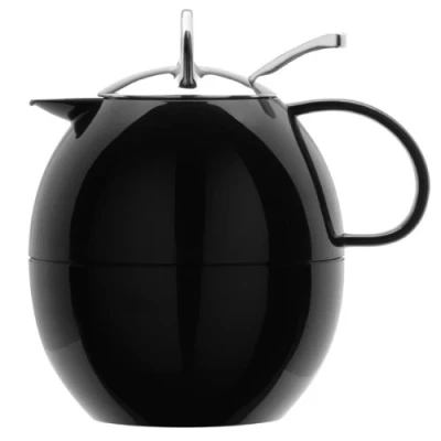 Image of Elia Thermal Egg Jug Black 1ltr BJR Contemporary Jug, Flask, Vacuum Glass Liner for Hot Beverages