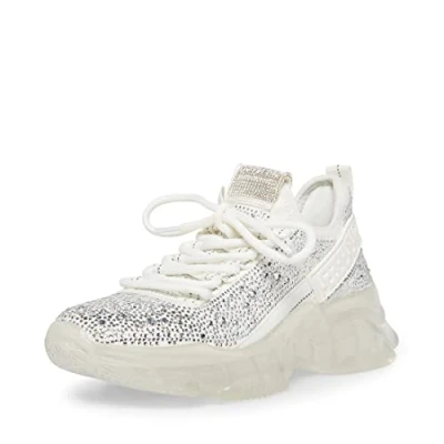 Image of Steve Madden Women&#039;s Maxima Sneaker, White, 4 UK