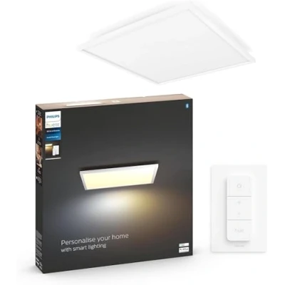 Image of Philips Hue Aurelle White Ambiance Smart Lighting Square 46.5W Panel Light. with Bluetooth, Works Alexa, Google Assistant and Apple Homekit