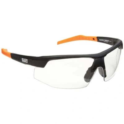 Image of Klein Tools Safety Glasses, PPE Protective Eyewear with Semi Frame and Clear Lens, Scratch Resistant Anti Fog 60159