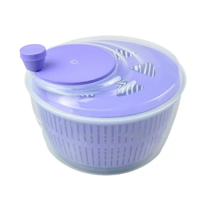 Image of OPTIVICE Plastic 5L Salad Spinner Large Capacity with mesh and Easy Spin Mechanism Lettuce Kitchen Essential Spinners, Fruit Washer, Veg wash (Violet)