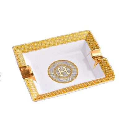 Image of Large Cigar Ashtray Ash Trays for Cigarette Patio, Deck, Professional Use, Outdoor, Indoor, Home, Office, Hotel, Pool,White L