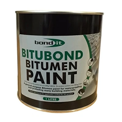 Image of 1LTR Bitubond Black Bitumen Paint for weather proofing Waterproof protective coating