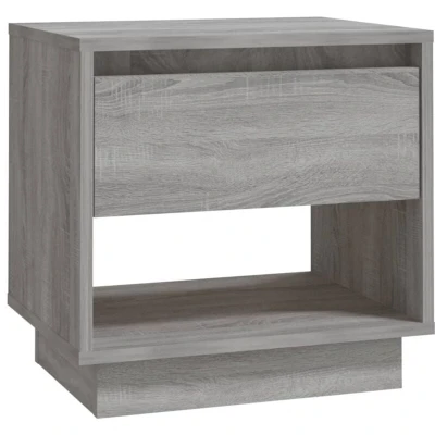 Image of vidaXL Bedside Cabinet Grey Sonoma 45x34x44 cm Engineered Wood