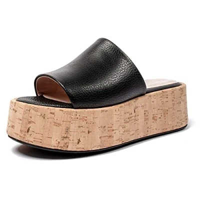 Image of L37 HANDMADE SHOES Women&#039;s Suddenly I See Sandal, Black, 2 UK