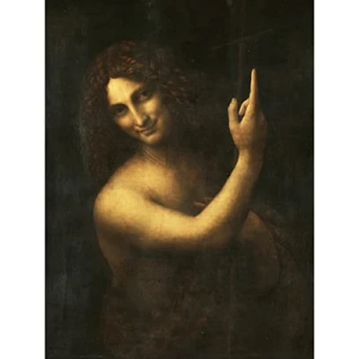 Image of Artery8 Leonardo Da Vinci Saint John The Baptist Panting Large XL Wall Art Canvas Print