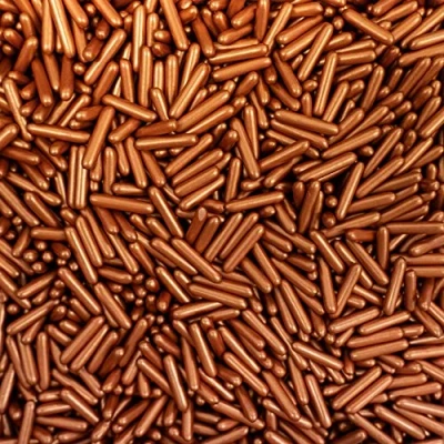 Image of simply topps Metallic/Polished Rods Cake or Cupcake Decoration Sprinkles (Copper/Bronze, 25g)