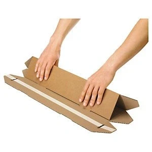Image of 25 x Peel &amp; Seal Triangular Postal Tubes 500 100 60mm