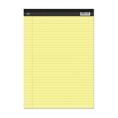 Image of RHINO A4 Legal Pad, 50 Page / 8mm Lined with Margin, 1 Pack, Yellow Notepad Writing Paper, Office &amp; Stationery Supplies