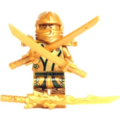 Image of LEGO Ninjago The GOLD Ninja with 3 Weapons