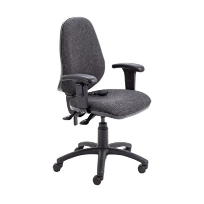 Image of Office Hippo Desk Chair, Ergonomic Home &amp; Chair With Adjustable Seat, Back, Arms Lumbar Pump For Comfort Support, Computer Curved Back Daily Use Charcoal