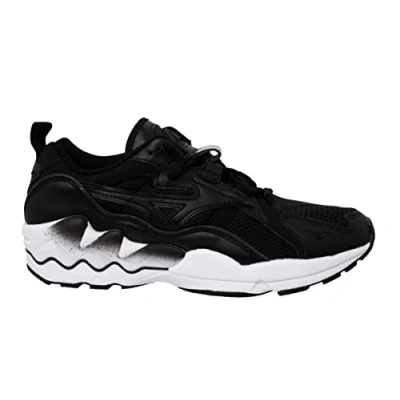 Image of Mizuno Sport Style Wave Rider 1 Black/White Trainers Mens Size UK 5