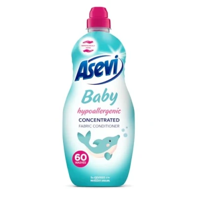 Image of Asevi Fabric Softener, Laundry Conditioner, Liquid 1380ML, 60 Washes, Baby