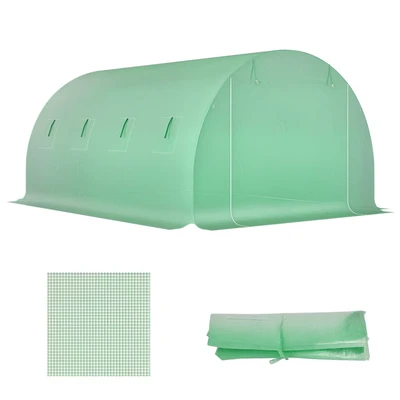 Image of Outsunny 4 x 3 2m Greenhouse Replacement Cover only for Tunnel