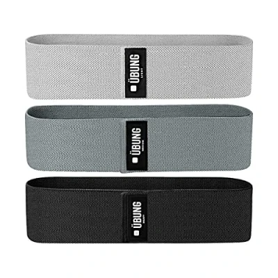 Image of CALITEK Resistance Bands Non Slip Fabric Exercise Loops for Hips and Glutes 3 Levels Whole Body Workout Durable Strong Fitness Pilates Yoga Strength Training Men Women Ubung