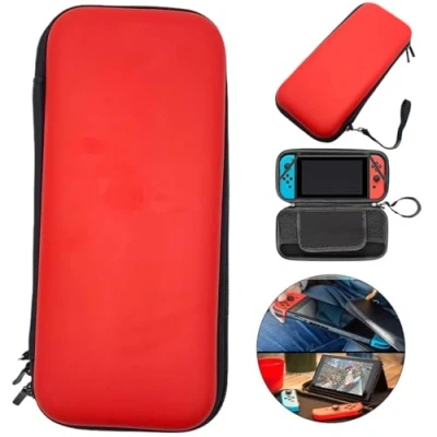 Image of EXTREMEGRIPPRO Slim Armor for Nintendo Switch OLED EVA Hard Travel Case Cover Carrying Tough (Red)