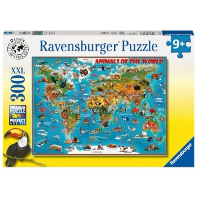 Image of Ravensburger Animals Of The World 300 Piece Jigsaw Puzzle With Extra Large Pieces For Kids Age 9 Years Up