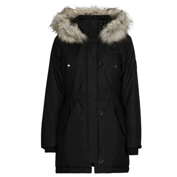 Image of Only Womenss Iris Winter Parka Jacket in Black Size 6 UK