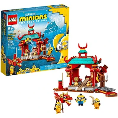 Image of LEGO Minions: Minions Kung Fu Battle (75550) Toy Temple Building Kit for Kids, a Great Present Kids Who Love Toys and Kevin Stuart Minion Figures, New 2021 (310 Pieces)