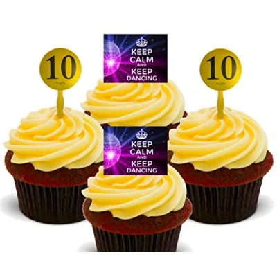 Image of Made4You Strictly Come Dancing Edible Cupcake Toppers Stand up Wafer Cake Decorations (Pack of 12)