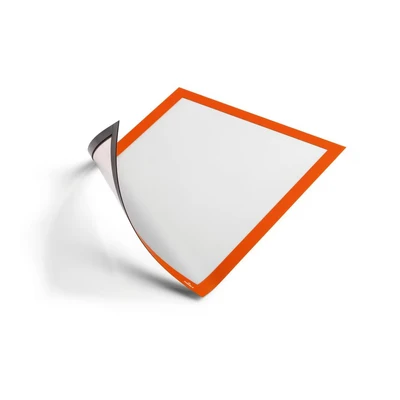 Image of Durable DURAFRAME Magnetic Frame A4 Format In Orange Pack of 5 Frames Document for Professional Internal Signage