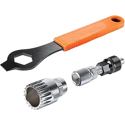 Image of MMOBIEL Professional Bike Crank Puller and Bottom Bracket Remover 20 teeth Incl. 16mm Spanner/Wrench Repair Tool Kit compatible with Shimano, BSA, SRAM, Etc.
