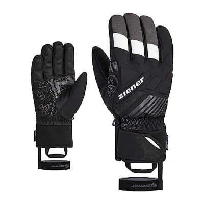Image of Ziener Men&#039;s GENRIX Ski Gloves/Winter Sports Waterproof, Alpine Wool, Black, 9.5