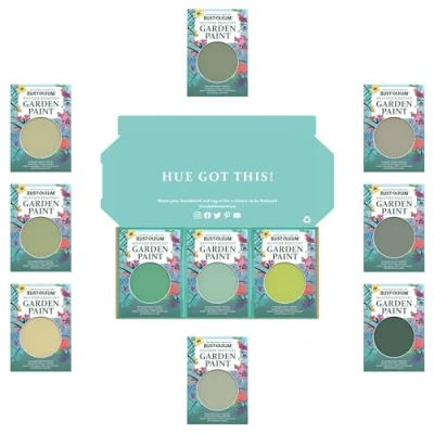 Image of Rust Oleum Garden Paint in Gloss Finish Rich Greens Tester Box
