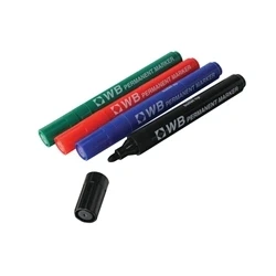 Image of Assorted Permanent Marker Bullet Tip (Pack of 4) WX26088A