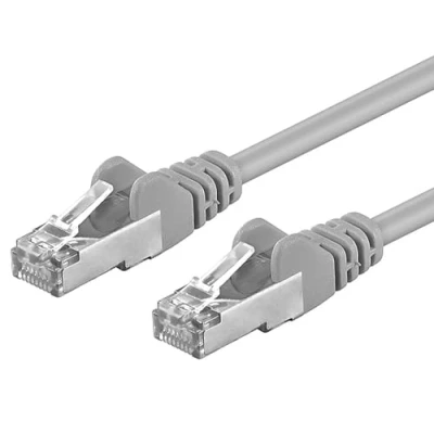 Image of PremiumCord Network Cable, Ethernet, LAN &amp; Patch Cable CAT6a, 10Gbit/s, S/FTP PIMF Shielding, AWG 26/7, 100% Cu, Quick Flexible and Robust RJ45 Grey, 1 m